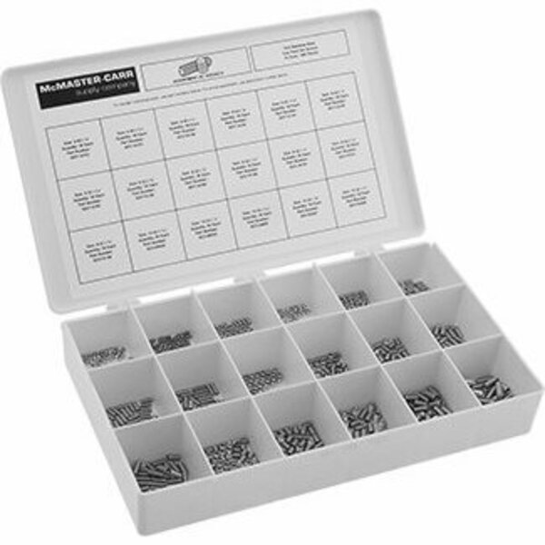 Bsc Preferred 18-8 Stainless Steel Set Screw Assortment Inch Sizes 900 Pieces 92055A218